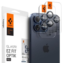 Spigen Optik.TR EZ Fit Camera Lens Protector 2-Pack - Szkło ochronne na obiektyw do iPhone 15 Pro / 15 Pro Max / iPhone 14 Pro /