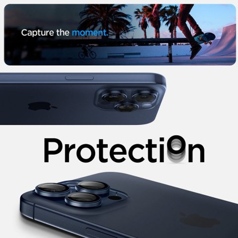 Spigen Optik.TR EZ Fit Camera Lens Protector 2-Pack - Szkło ochronne na obiektyw do iPhone 15 Pro / 15 Pro Max / iPhone 14 Pro / Spigen Optik.TR EZ Fit Camera Lens Protector 2-Pack - Szkło ochronne na obiektyw do iPhone 15 Pro / 15 Pro Max / iPhone 14 Pro /