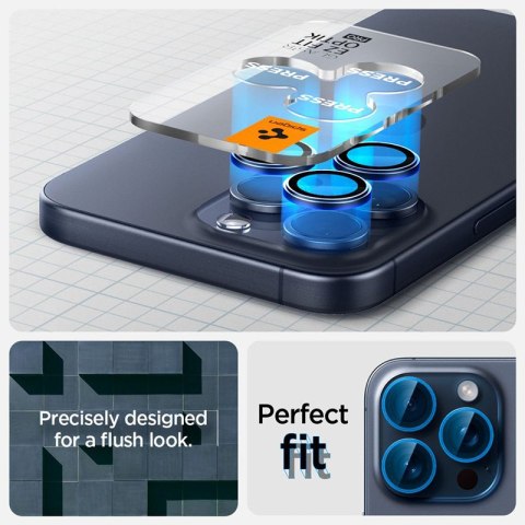 Spigen Optik.TR EZ Fit Camera Lens Protector 2-Pack - Szkło ochronne na obiektyw do iPhone 15 Pro / 15 Pro Max / iPhone 14 Pro / Spigen Optik.TR EZ Fit Camera Lens Protector 2-Pack - Szkło ochronne na obiektyw do iPhone 15 Pro / 15 Pro Max / iPhone 14 Pro /