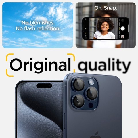 Spigen Optik.TR EZ Fit Camera Lens Protector 2-Pack - Szkło ochronne na obiektyw do iPhone 15 Pro / 15 Pro Max / iPhone 14 Pro / Spigen Optik.TR EZ Fit Camera Lens Protector 2-Pack - Szkło ochronne na obiektyw do iPhone 15 Pro / 15 Pro Max / iPhone 14 Pro /