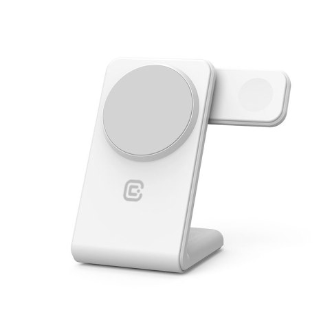 Crong MagSpot Pivot Stand - Ładowarka bezprzewodowa 3w1 z MagSafe do iPhone, Apple Watch i AirPods (biały) Crong MagSpot Pivot Stand - Ładowarka bezprzewodowa 3w1 z MagSafe do iPhone, Apple Watch i AirPods (biały)