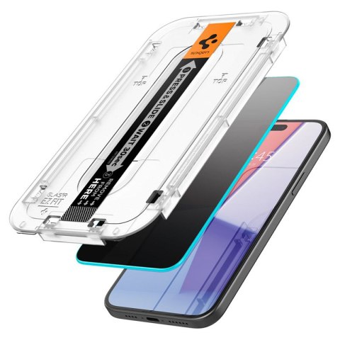 Spigen GLAS.TR EZ FIT Privacy - Szkło hartowane z filtrem prywatyzującym do iPhone 15 Plus Spigen GLAS.TR EZ FIT Privacy - Szkło hartowane z filtrem prywatyzującym do iPhone 15 Plus