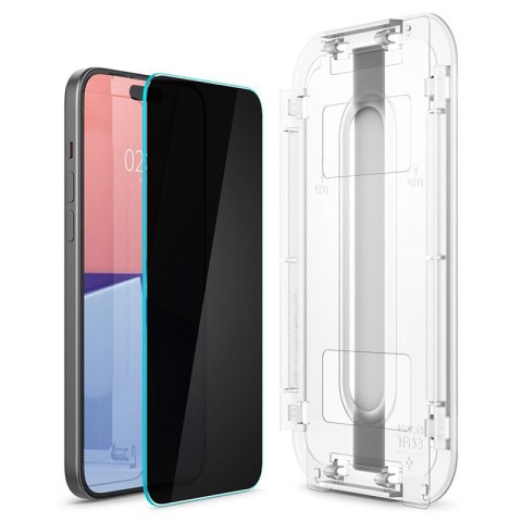 Spigen GLAS.TR EZ FIT Privacy - Szkło hartowane z filtrem prywatyzującym do iPhone 15 Plus Spigen GLAS.TR EZ FIT Privacy - Szkło hartowane z filtrem prywatyzującym do iPhone 15 Plus
