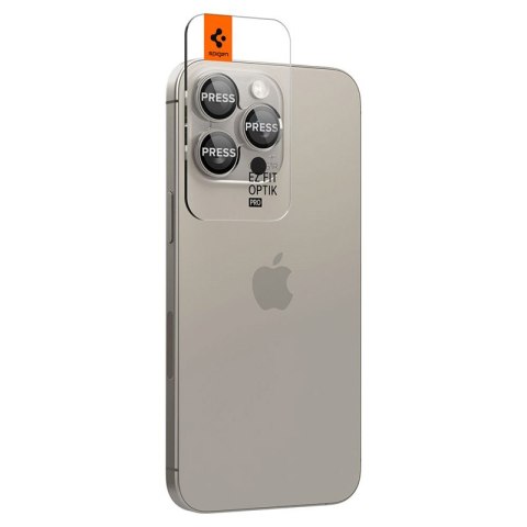 Spigen Optik.TR EZ Fit Camera Lens Protector 2-Pack - Szkło ochronne na obiektyw do iPhone 15 Pro / 15 Pro Max / iPhone 14 Pro / Spigen Optik.TR EZ Fit Camera Lens Protector 2-Pack - Szkło ochronne na obiektyw do iPhone 15 Pro / 15 Pro Max / iPhone 14 Pro /