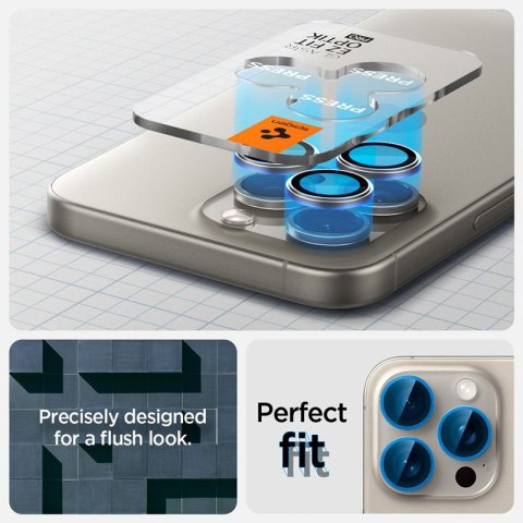 Spigen Optik.TR EZ Fit Camera Lens Protector 2-Pack - Szkło ochronne na obiektyw do iPhone 15 Pro / 15 Pro Max / iPhone 14 Pro / Spigen Optik.TR EZ Fit Camera Lens Protector 2-Pack - Szkło ochronne na obiektyw do iPhone 15 Pro / 15 Pro Max / iPhone 14 Pro /