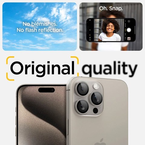 Spigen Optik.TR EZ Fit Camera Lens Protector 2-Pack - Szkło ochronne na obiektyw do iPhone 15 Pro / 15 Pro Max / iPhone 14 Pro / Spigen Optik.TR EZ Fit Camera Lens Protector 2-Pack - Szkło ochronne na obiektyw do iPhone 15 Pro / 15 Pro Max / iPhone 14 Pro /