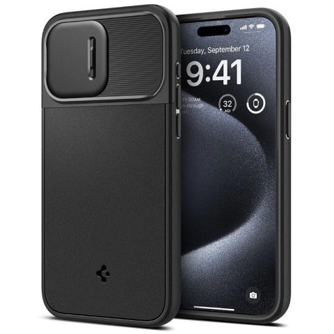 Spigen Optik Armor Mag MagSafe - Etui do iPhone 15 Pro (Czarny) Spigen Optik Armor Mag MagSafe - Etui do iPhone 15 Pro (Czarny)
