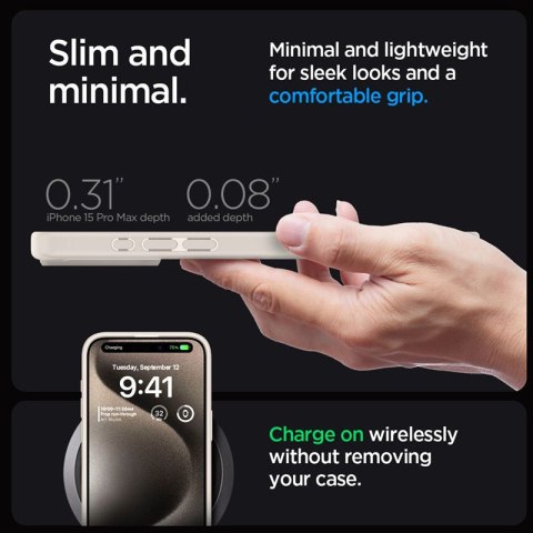 Spigen Ultra Hybrid - Etui do iPhone 15 Pro Max (Natural Titanium) Spigen Ultra Hybrid - Etui do iPhone 15 Pro Max (Natural Titanium)