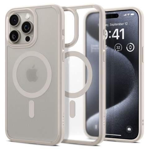 Spigen Ultra Hybrid Mag MagSafe - Etui do iPhone 15 Pro (Frost Natural Titanium) Spigen Ultra Hybrid Mag MagSafe - Etui do iPhone 15 Pro (Frost Natural Titanium)