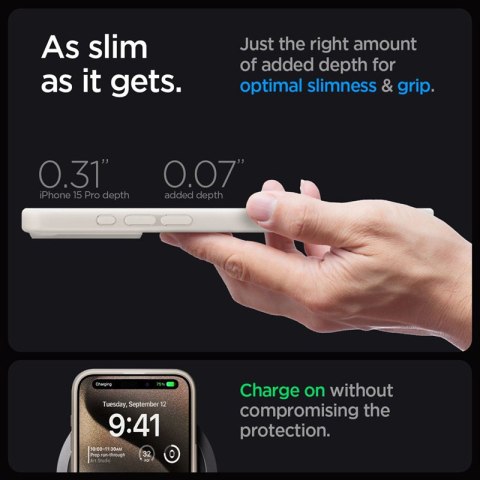 Spigen Ultra Hybrid Mag MagSafe - Etui do iPhone 15 Pro (Frost Natural Titanium) Spigen Ultra Hybrid Mag MagSafe - Etui do iPhone 15 Pro (Frost Natural Titanium)
