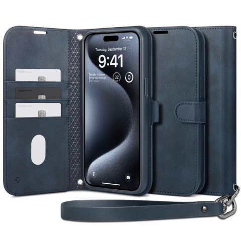 Spigen Wallet S Pro - Etui do iPhone 15 Pro (Navy) Spigen Wallet S Pro - Etui do iPhone 15 Pro (Navy)