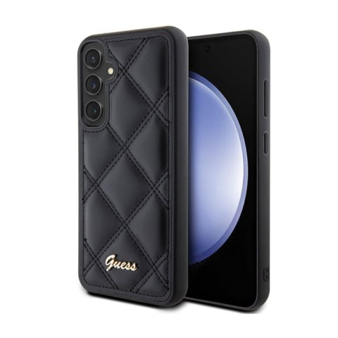 Guess Quilted Metal Logo - Etui Samsung Galaxy S23 FE (czarny) Guess Quilted Metal Logo - Etui Samsung Galaxy S23 FE (czarny)