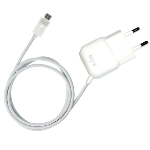PURO Mini Travel Charger - Przenośna ładowarka sieciowa z kablem Micro USB (biały) PURO Mini Travel Charger - Przenośna ładowarka sieciowa z kablem Micro USB (biały)