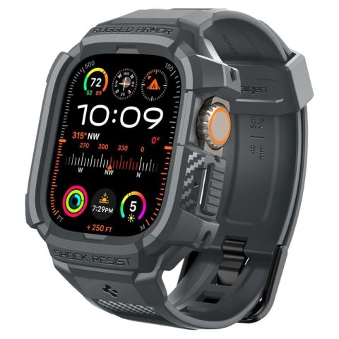 Spigen Rugged Armor Pro - Pasek z obudową do Apple Watch Ultra 49 mm (Dark Grey) Spigen Rugged Armor Pro - Pasek z obudową do Apple Watch Ultra 49 mm (Dark Grey)