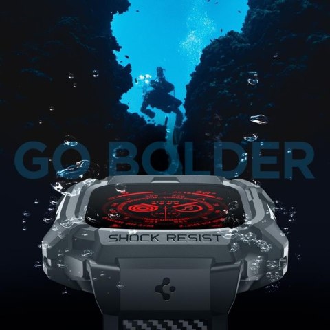 Spigen Rugged Armor Pro - Pasek z obudową do Apple Watch Ultra 49 mm (Dark Grey) Spigen Rugged Armor Pro - Pasek z obudową do Apple Watch Ultra 49 mm (Dark Grey)