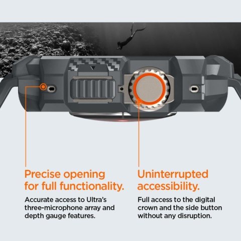 Spigen Rugged Armor Pro - Pasek z obudową do Apple Watch Ultra 49 mm (Dark Grey) Spigen Rugged Armor Pro - Pasek z obudową do Apple Watch Ultra 49 mm (Dark Grey)