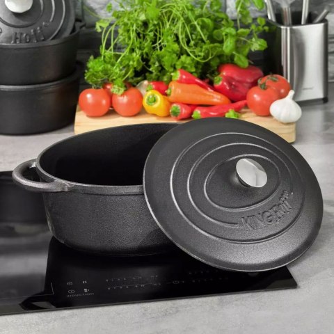 BRYTFANNA ŻELIWNA 6.2L 33cm KINGHOFF KH-1531 BRYTFANNA ŻELIWNA 6.2L 33cm KINGHOFF KH-1531