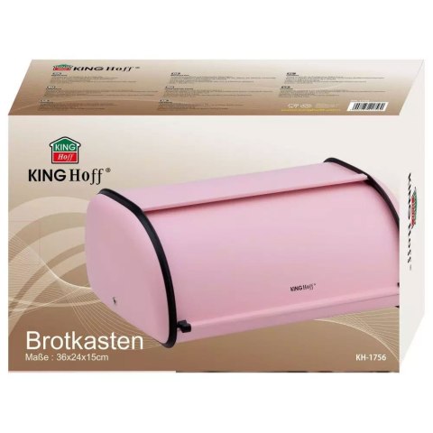 CHLEBAK STALOWY MAŁY 36CM KINGHOFF KH-1756 RÓŻOWY CHLEBAK STALOWY MAŁY 36CM KINGHOFF KH-1756 RÓŻOWY