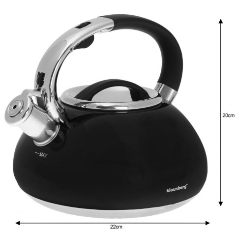 CZAJNIK LAKIEROWANY KLAUSBERG 3.0L KB-7076 CZAJNIK LAKIEROWANY KLAUSBERG 3.0L KB-7076