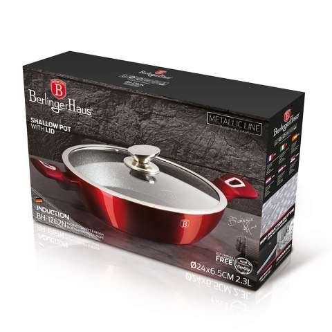 GARNEK 2.3L 24CM BERLINGER HAUS METALLIC BURGUNDY LINE BH-1262 GARNEK 2.3L 24CM BERLINGER HAUS METALLIC BURGUNDY LINE BH-1262