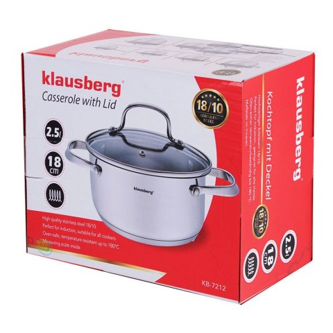 GARNEK 2.5L / 18CM KLAUSBERG PREMIUM 18/10 KB-7212 GARNEK 2.5L / 18CM KLAUSBERG PREMIUM 18/10 KB-7212