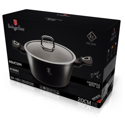 GARNEK 2.5L 20CM BERLINGER HAUS BLACK SILVER BH-1851 GARNEK 2.5L 20CM BERLINGER HAUS BLACK SILVER BH-1851