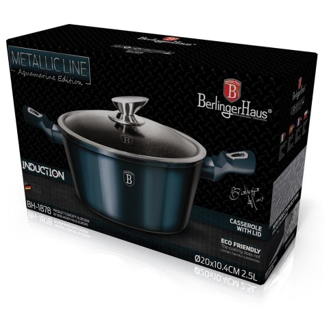 GARNEK 2.5L 20CM BERLINGER HAUS METALLIC AQUAMARINE BH-1878 GARNEK 2.5L 20CM BERLINGER HAUS METALLIC AQUAMARINE BH-1878