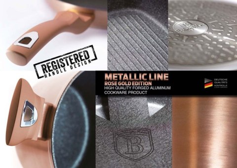 GARNEK 4.5L 24CM BERLINGER HAUS METALLIC LINE ROSE GOLD BH-1515-N GARNEK 4.5L 24CM BERLINGER HAUS METALLIC LINE ROSE GOLD BH-1515-N