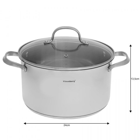 GARNEK 5.9L / 24CM KLAUSBERG PREMIUM 18/10 KB-7214 GARNEK 5.9L / 24CM KLAUSBERG PREMIUM 18/10 KB-7214