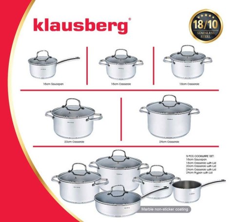 GARNEK 5.9L / 24CM KLAUSBERG PREMIUM 18/10 KB-7214 GARNEK 5.9L / 24CM KLAUSBERG PREMIUM 18/10 KB-7214