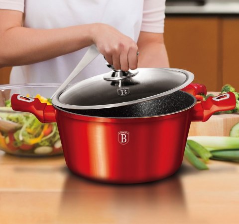 GARNEK 6.5L 28CM BERLINGER HAUS METALLIC LINE BURGUNDY BH-1258-N GARNEK 6.5L 28CM BERLINGER HAUS METALLIC LINE BURGUNDY BH-1258-N