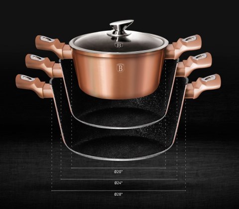 GARNEK 6.5L 28CM BERLINGER HAUS METALLIC ROSE GOLDBH-1516-N GARNEK 6.5L 28CM BERLINGER HAUS METALLIC ROSE GOLDBH-1516-N