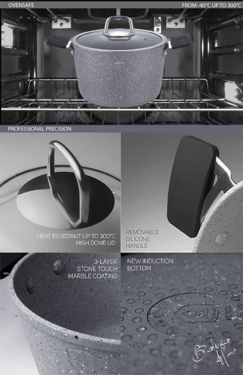 GARNEK BERLINGER HAUS 2.7L 20CM GRAY STONE TOUCH BH-1151 GARNEK BERLINGER HAUS 2.7L 20CM GRAY STONE TOUCH BH-1151