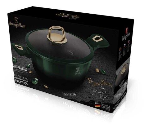 GARNEK GRANITOWY 4.1L 24CM BERLINGER HAUS METALLIC LINE EMERALD BH-6058 GARNEK GRANITOWY 4.1L 24CM BERLINGER HAUS METALLIC LINE EMERALD BH-6058