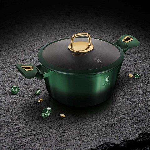 GARNEK GRANITOWY 6.1L 28CM BERLINGER HAUS METALLIC LINE EMERALD BH-6059 GARNEK GRANITOWY 6.1L 28CM BERLINGER HAUS METALLIC LINE EMERALD BH-6059