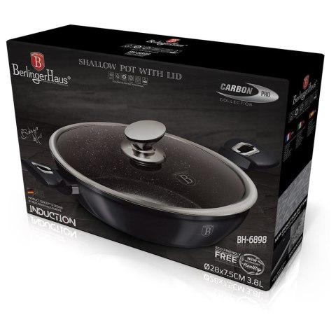GARNEK NISKI GRANITOWY 2.3L 24cm BERLINGER HAUS METALLIC LINE CARBON PRO BH-6897 GARNEK NISKI GRANITOWY 2.3L 24cm BERLINGER HAUS METALLIC LINE CARBON PRO BH-6897