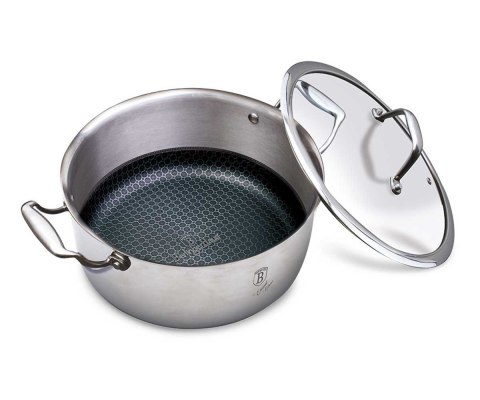 GARNEK STALOWY 18/10 4.5L 24cm BERLINGER HAUS ETERNAL COLLECTION BH-7445