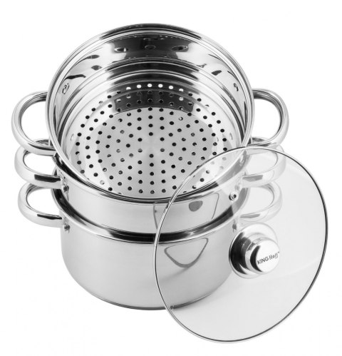 GARNKI DO GOTOWANIA NA PARZE 4 ELE / 22CM KiNGHOFF KH-3328 GARNKI DO GOTOWANIA NA PARZE 4 ELE / 22CM KiNGHOFF KH-3328