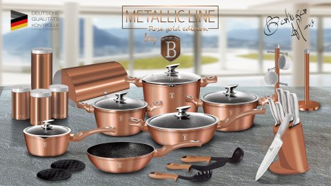 KOMPLET GARNKÓW 11-EL. BERLINGER HAUS METALLIC LINE ROSEGOLD BH-6191 KOMPLET GARNKÓW 11-EL. BERLINGER HAUS METALLIC LINE ROSEGOLD BH-6191
