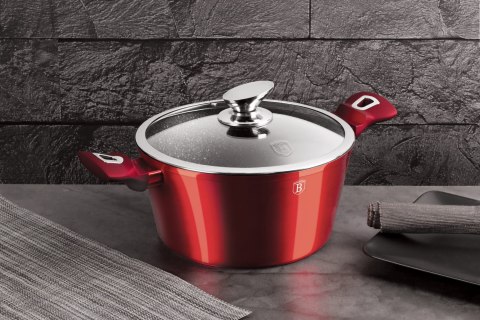 KOMPLET GARNKÓW 3-ele 24cm BERLINGER HAUS METALLIC BURGUNDY LINE BH-6779 KOMPLET GARNKÓW 3-ele 24cm BERLINGER HAUS METALLIC BURGUNDY LINE BH-6779