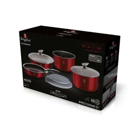 KOMPLET GARNKÓW 9-EL. CLICK & COOK BERLINGER HAUS METALLIC LINE BURGUNDY BH-6145 KOMPLET GARNKÓW 9-EL. CLICK & COOK BERLINGER HAUS METALLIC LINE BURGUNDY BH-6145