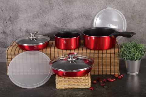 KOMPLET GARNKÓW 9-EL. CLICK & COOK BERLINGER HAUS METALLIC LINE BURGUNDY BH-6145 KOMPLET GARNKÓW 9-EL. CLICK & COOK BERLINGER HAUS METALLIC LINE BURGUNDY BH-6145