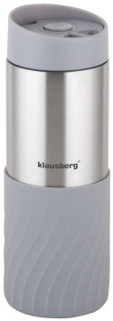 KUBEK TERMICZNY 400ML STAL NIERDZEWNA 18/8 KLAUSBERG SZARY KB-7634