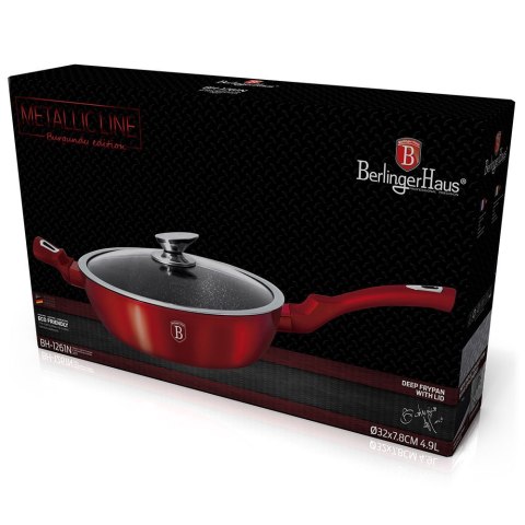 PATELNIA GRANITOWA 32CM BERLINGER HAUS BURGUNDY METALLIC LINE RED BH-1261-N PATELNIA GRANITOWA 32CM BERLINGER HAUS BURGUNDY METALLIC LINE RED BH-1261-N