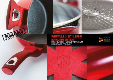 PATELNIA GRANITOWA 32CM BERLINGER HAUS BURGUNDY METALLIC LINE RED BH-1261-N PATELNIA GRANITOWA 32CM BERLINGER HAUS BURGUNDY METALLIC LINE RED BH-1261-N
