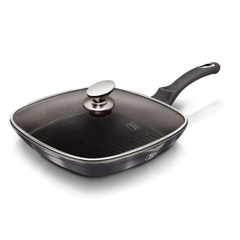 PATELNIA GRILLOWA Z POWŁ. GRANITOWĄ 28x28cm BERLINGER HAUS Carbon Pro BH-6909 PATELNIA GRILLOWA Z POWŁ. GRANITOWĄ 28x28cm BERLINGER HAUS Carbon Pro BH-6909