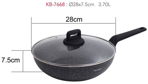 PATELNIA WOK Z POWŁOKĄ MARMUROWĄ 28CM KLAUSBERG KB-7668 PATELNIA WOK Z POWŁOKĄ MARMUROWĄ 28CM KLAUSBERG KB-7668