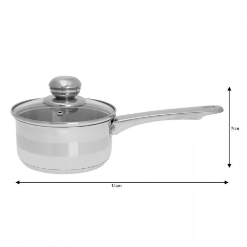 RONDEL STAL NERDZ. Z POKRYWKĄ 14cm KiNGHOFF KH-4322 RONDEL STAL NERDZ. Z POKRYWKĄ 14cm KiNGHOFF KH-4322