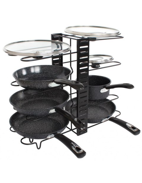 STOJAK ORGANIZER NA PATELNIE I POKRYWKI 8-POZIOMÓW KINGHOFF KH-1640 STOJAK ORGANIZER NA PATELNIE I POKRYWKI 8-POZIOMÓW KINGHOFF KH-1640