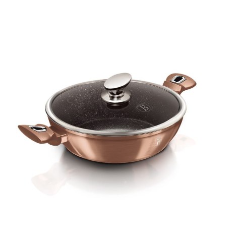 WOK GARNEK GRANITOWY 28cm 3.8L BERLINGER HAUS METALLIC LINE ROSE GOLD BH-1519N WOK GARNEK GRANITOWY 28cm 3.8L BERLINGER HAUS METALLIC LINE ROSE GOLD BH-1519N